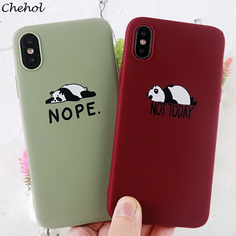 Забавный животный чехол для телефона s iPhone 11 8 7 6s Plus Pro X XS MAX XR панда Мягкий