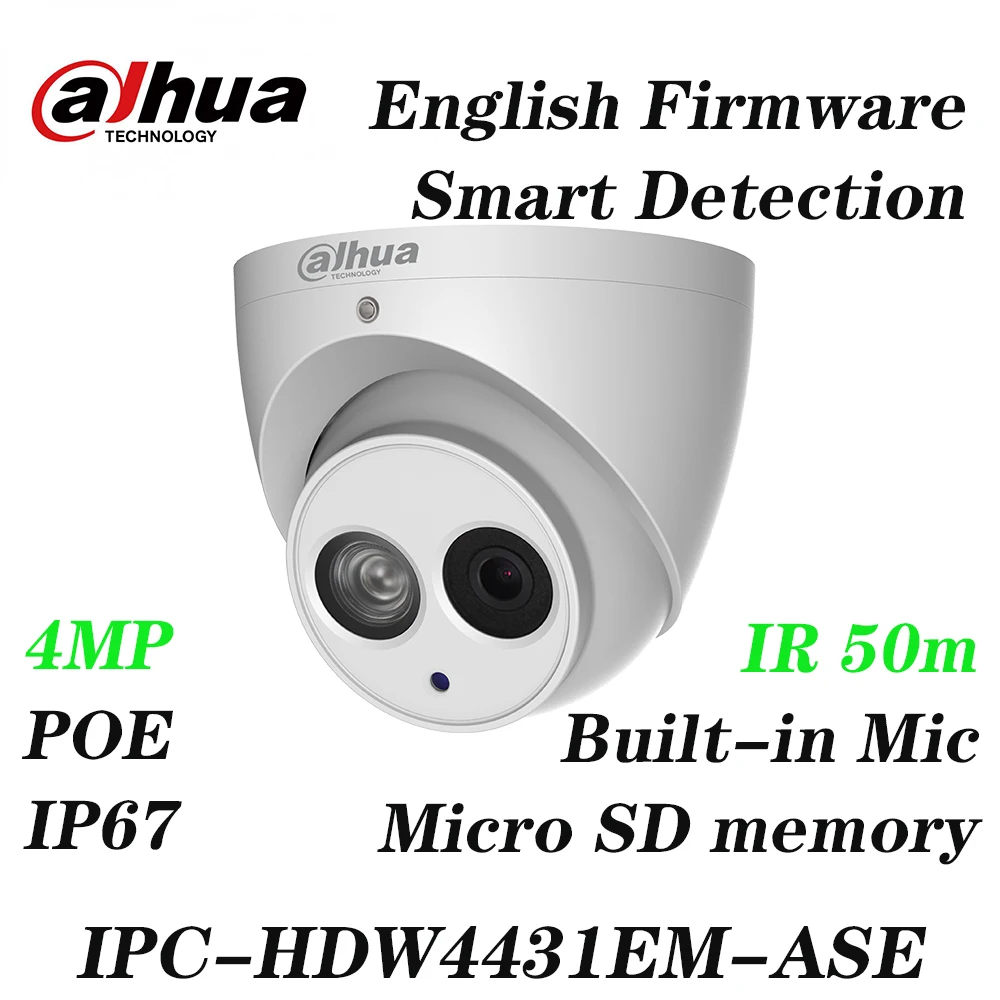 Сетевая камера с встроенным микрофоном Dahua IPC HDW4431EM ASE 4 МП IR50m|Камеры