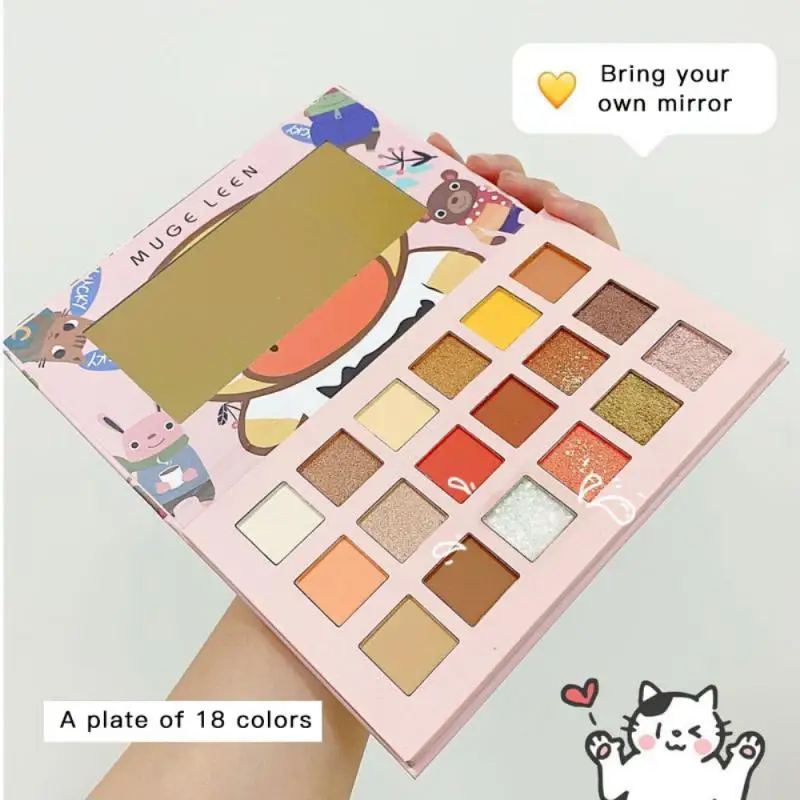 18 цветов Тени для век Палитра матовые мерцающие блестящие тени водостойкий