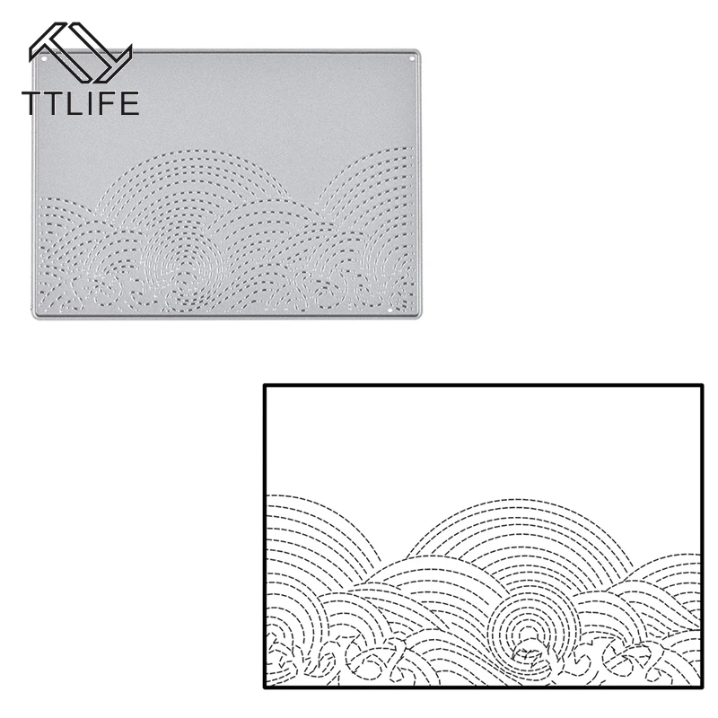TTLIFE декор с волной металлические режущие штампы Новинка 2019 для скрапбукинга