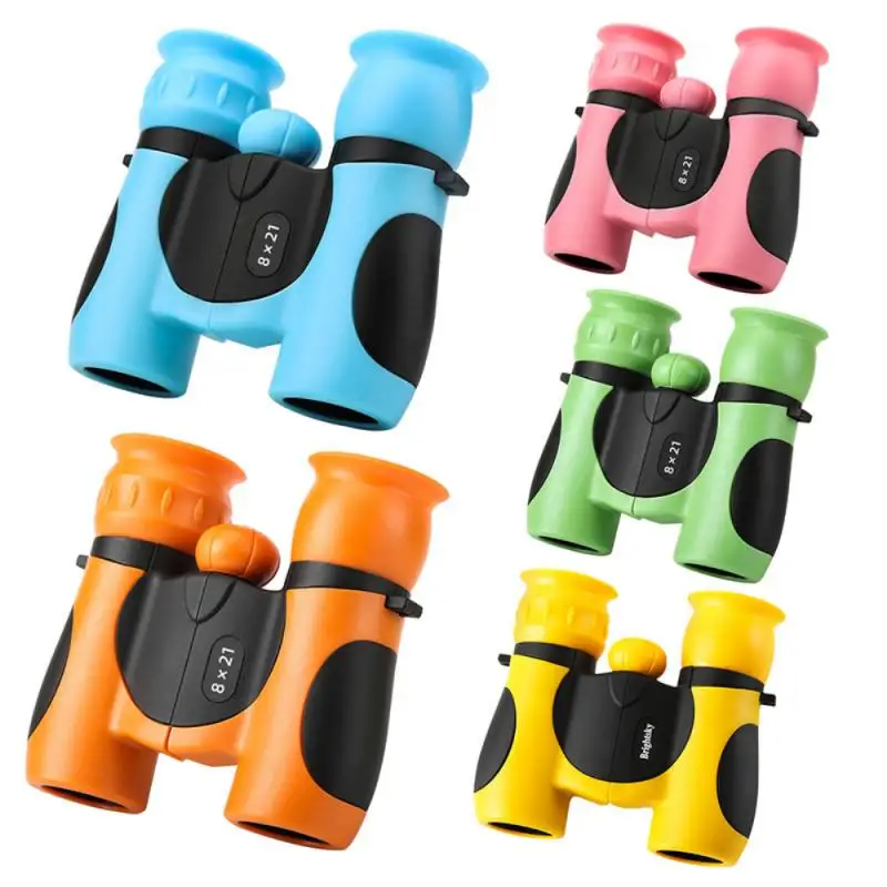 

Binoculars HD 8x21 Telescope Rubber Children Colorful Telescope Fixed Zoom Anti-skid Portable Field glasses Gifts for Children