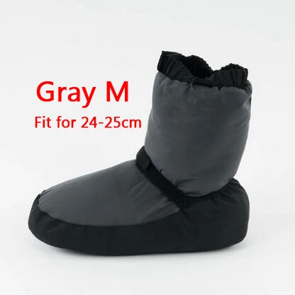 New Ballet Warm-ups For Women Ballet Pointe Dance Shoes Soft Dance Boots Protection Foot Warm Shoes Winter Fitness Boots - Цвет: Gray M