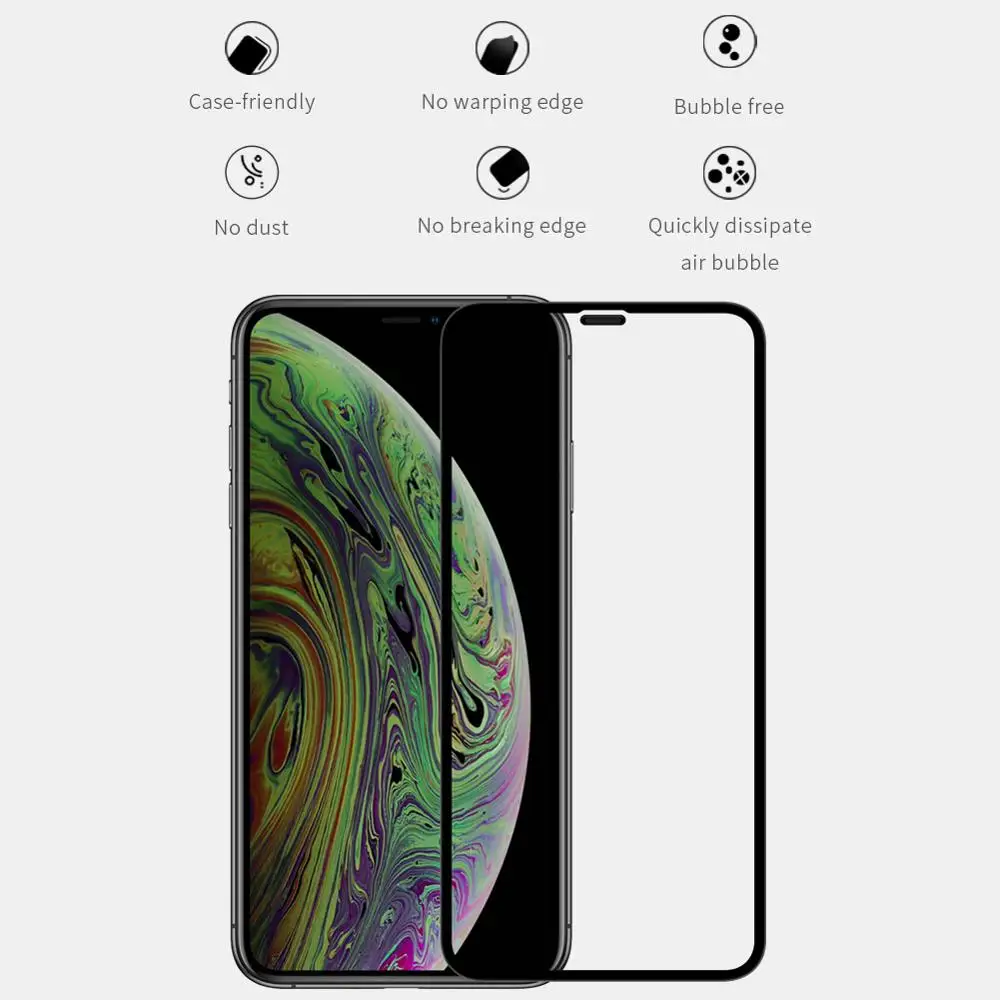 Теплоизогнутое изогнутое полное покрытие для Iphone 11 Pro Max XR X XS закаленное стекло