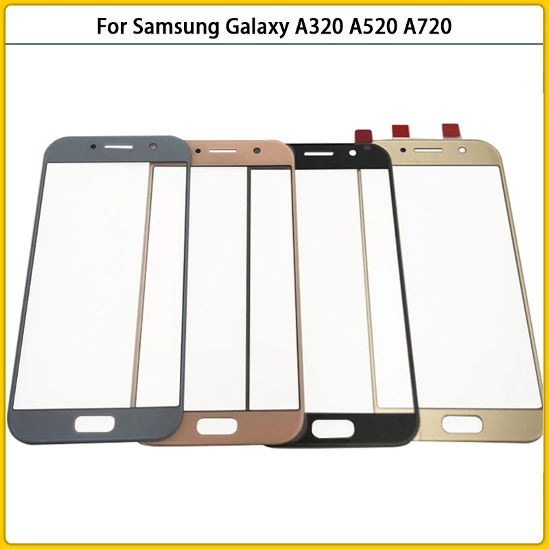 

New A320 A520 A720 Housing CaseFor Samsung Galaxy A3 A5 A7 2017 Battery Back Cover Middle Frame Front Glass Panel Camera Frame