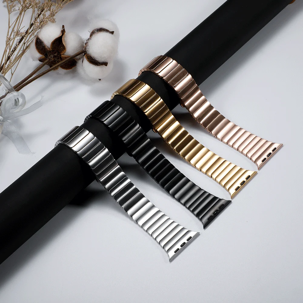 Ремешок из нержавеющей стали для apple watch band 44 мм/40 мм apple watch 4 3 5 band iwatch 42 мм 38 мм роскошный браслет correa
