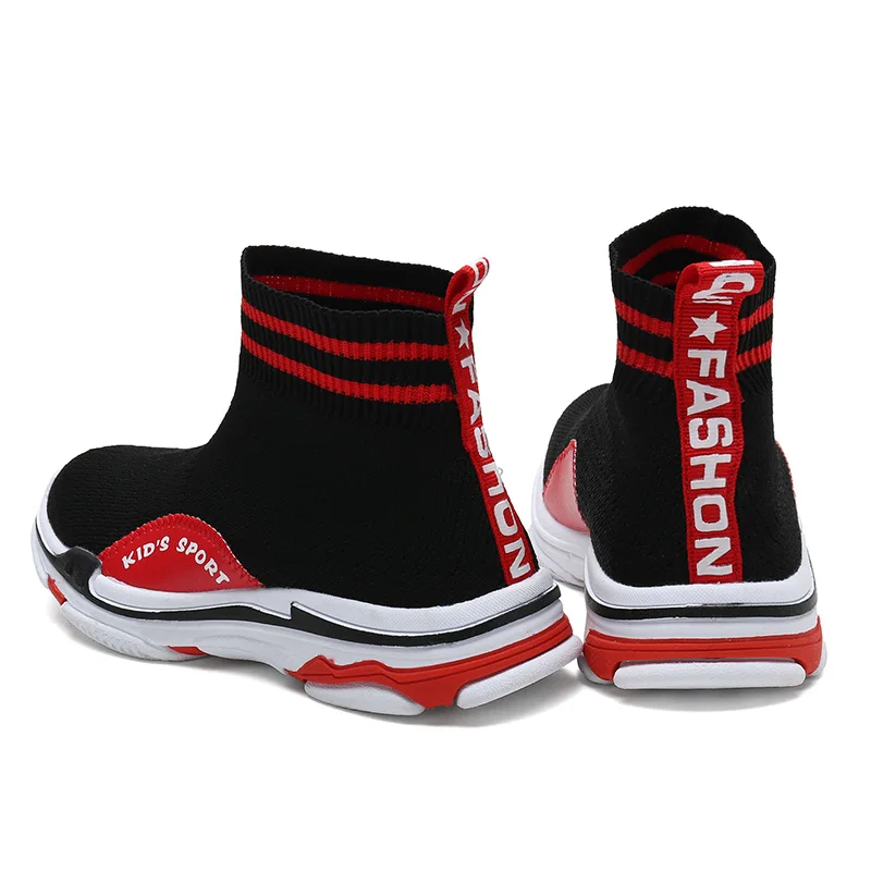 Children Shoes Comfortable Mesh Kids Sneakers Light Socks Child Sports High Top Flying Woven Toddlers Boys Girls | Детская одежда и