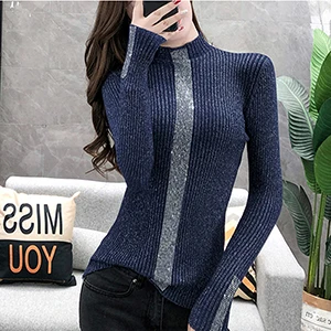 Half Turtleneck Summer Short Sleeve Korean Style Sweater Knitted Pullover Women Sweaters Basic Thin Tops Pull Femme Jumper 2022 brown sweater