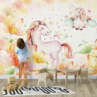 Пользовательские фотообои 3D Фэнтези мультфильм лошадь Фреска детская спальня фон настенная живопись Papel De Parede Infantil 3 D