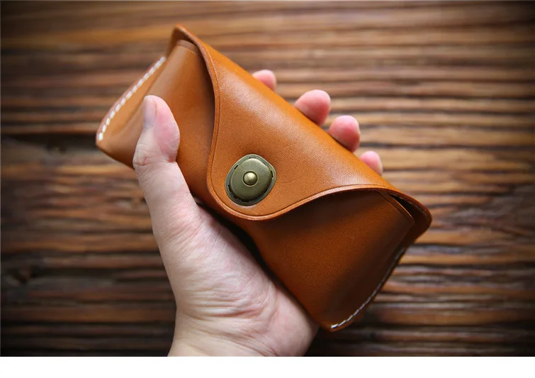 SIKU Cow Leather Eye Glasses Bag for Eyeglass High Quality Handmade Causal Jeans Belt Glasses Case Sunglasses Protector Case
