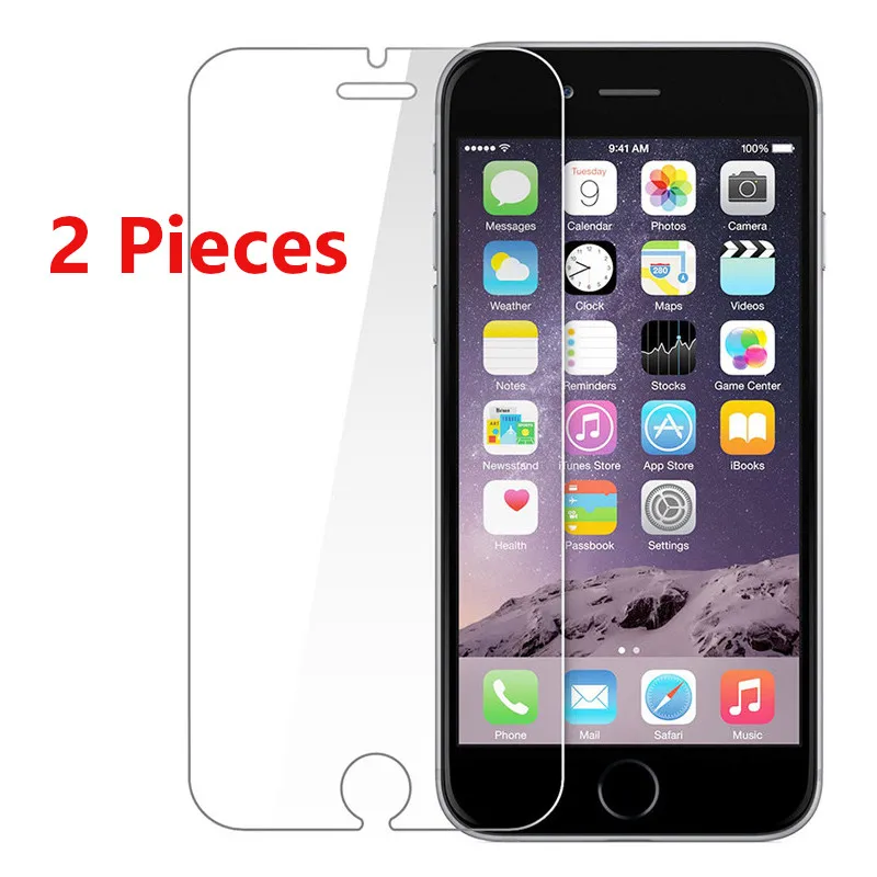 2 шт./компл. закаленное Стекло для iPhone X XS Max XR 8, 7, 6 S, 6 S Plus, 11 5S 5 S SE 5C 4 4S 8 плюс Экран протектор Стекло чехол