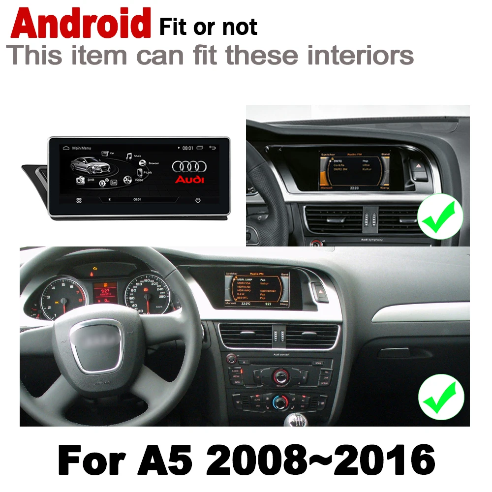 Автомобильный мультимедийный плеер IPS Android 7 0 up GPS-навигация для Audi A5 8T 8F 2008 ~ 2016 MMI