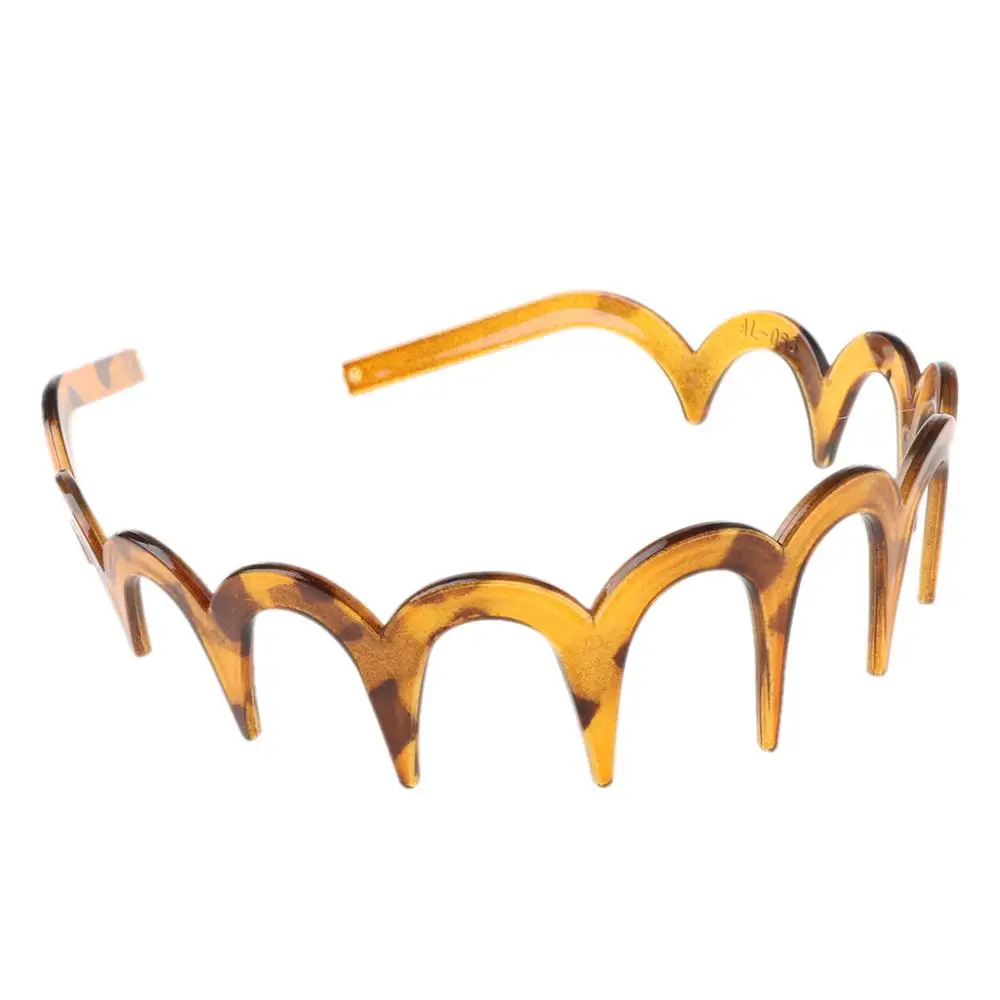 Women Girls Zig-Zag Shark Long Tooth Headband Plastic Resin Non-Slip Wave Comb Hair Hoop Headwear DIY Headpiece |