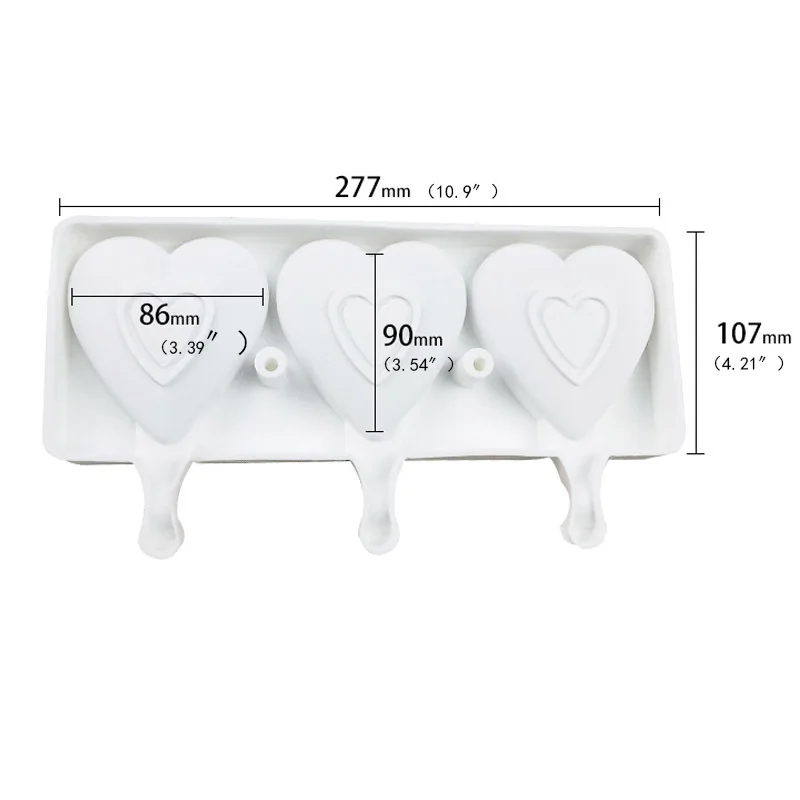 

8/4/1 Hole Silicone Ice Cream Mould Ice Cube Tray Popsicle Barrel Diy Mold Dessert Ice Cream Mold with Popsicle Stick