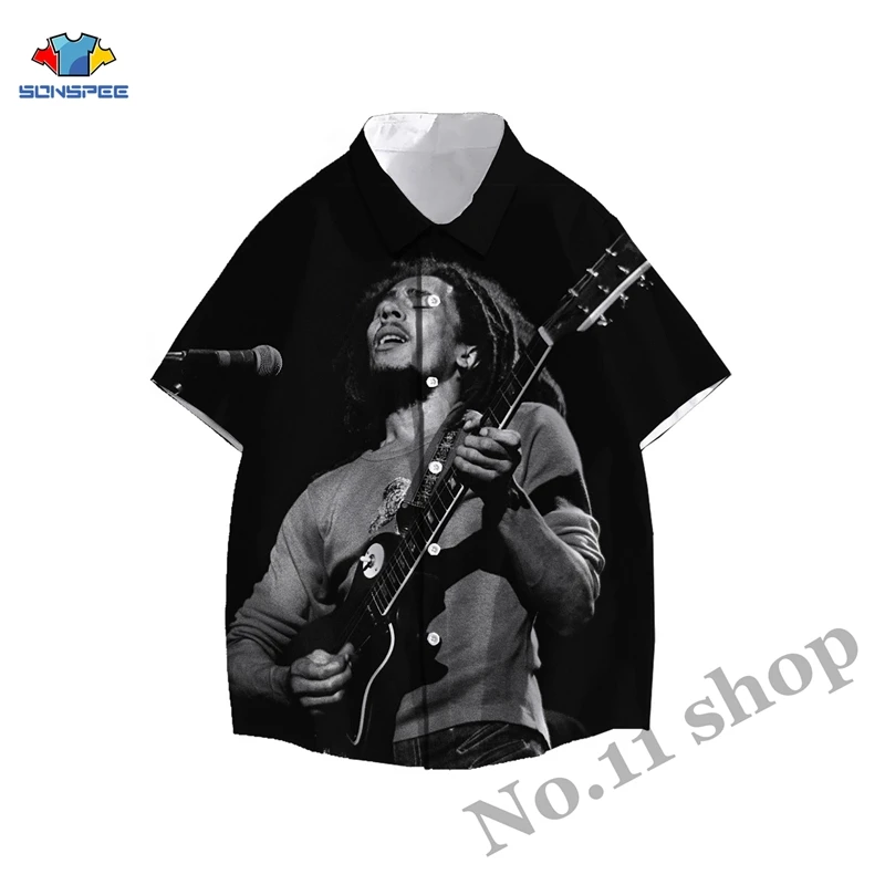 Bob Marley/Гавайский пляжный кардиган Летняя Модная рубашка с короткими рукавами