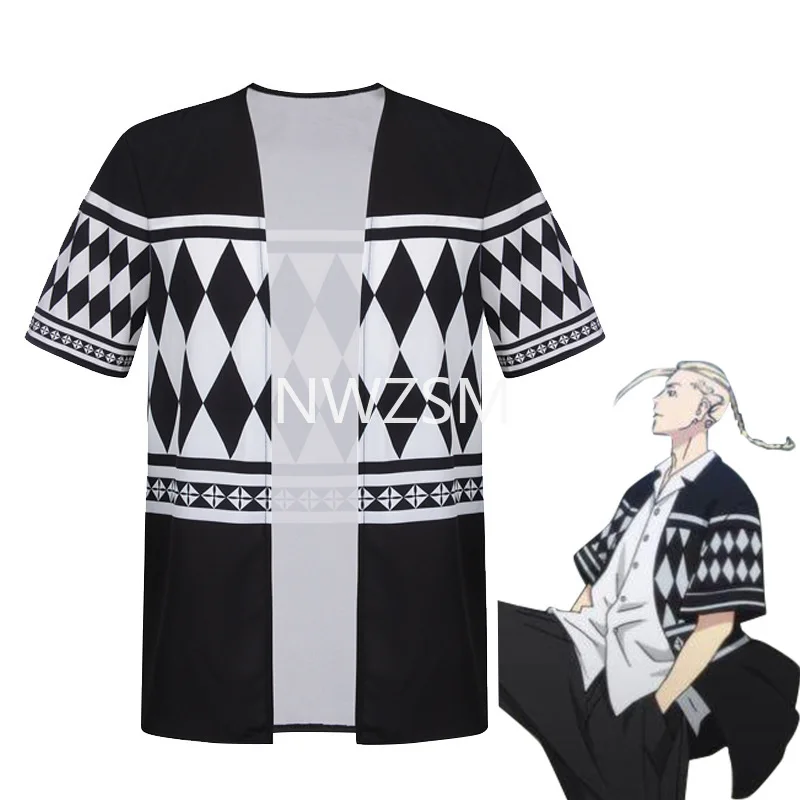 

Tokyo Revengers T-shirt Sano Manjirou Ken Ryuguji Haori Anime t shirt Polyester Summer Short sleeve kimono