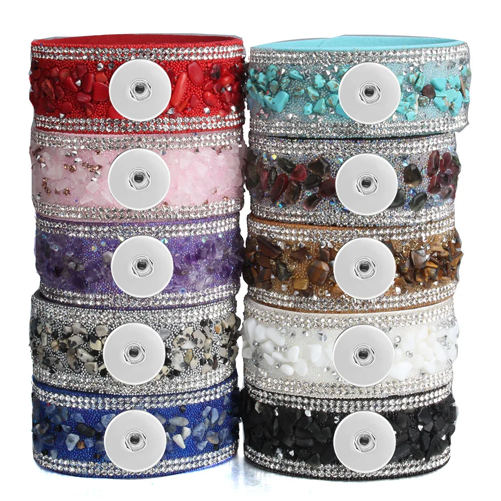 Новинка ювелирное изделие с оснасткой из натурального камня кожаный браслет