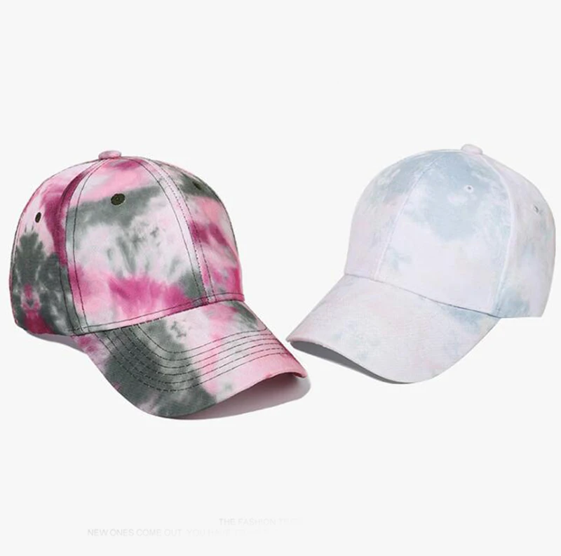 

Women Tie Dye Cap Multicolor Irregular Print Baseball Cap Summer Caps Hats