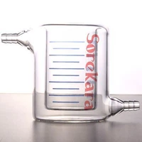 50ml laboratory jacketed borosilicate glass beaker double layer beaker for photocatalytic experiment