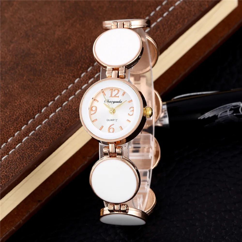 

Nice Top Brand Luxury Women Watch Pink Enamel Strap Analog Quartz Dress Watch Clock Pop Bayan Kol Saati