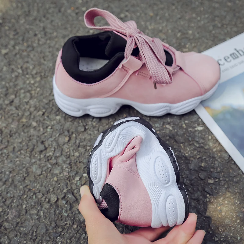 Женские спортивные кроссовки сетчатые дышащие на платформе толстая подошва