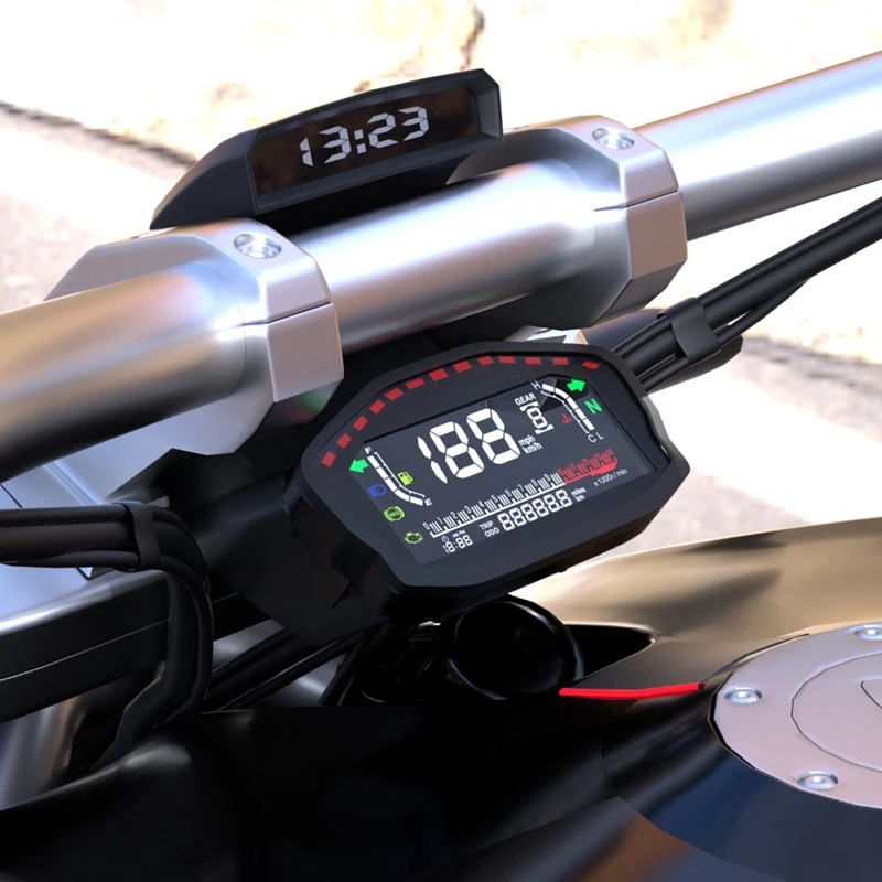 

Universal Motorcycle LED LCD Digital Speeeter TFT 6 Gear Oeter for BMW Honda Ducati Kawasaki Yamaha 1,2,4 Cylinder