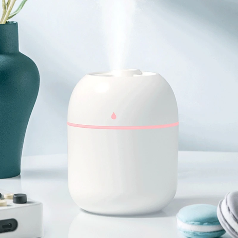 

Portable 220ml Mini Water Drop Humidifier USB Air Diffuser Fogger Mist Maker Sprayer with LED Light Desktop Night Lamp