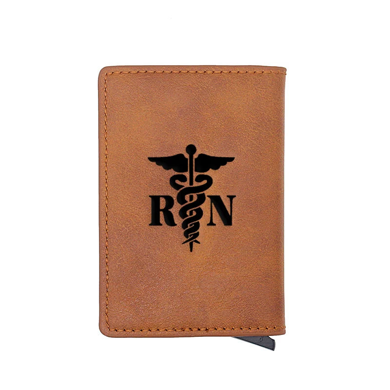 

Classic Emergency Medical Technician Nurse Design Card Holder Wallets Women Rfid Leather Short Purse Slim Mini Wallet Money Bag