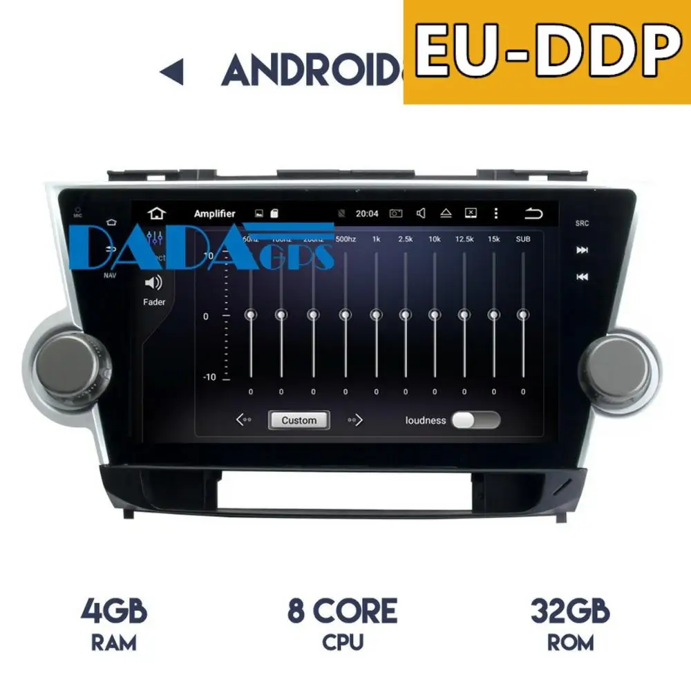 Автомагнитола на Android 8 0 7 1 С GPS навигацией головное устройство для Toyota Highlander 2008 2014