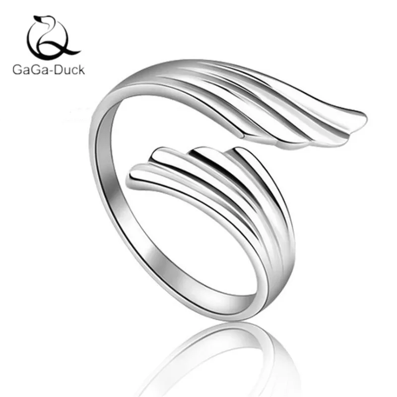 Женское кольцо с крыльями ангела открытое ювелирное изделие из стерлингового