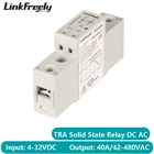 TRA48D40 мини Интеллектуальная Автоматизация SSR твердотельное реле 40A DC AC выход 42-480VAC вход 5В 12В 24В 32VDC напряжение релейная плата