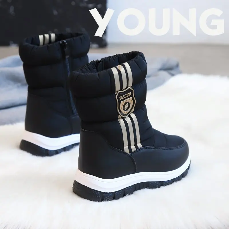 

ENWAYEL 2020 with fur plush warm Children winter snow boots kids shoes for girls boys Children's girl shoe waterproof Footwear