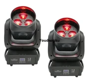2 pieces lyre led beam rgbw dmx zoom 3x40w 4 in 1 rgbw mini moving head led wash zoom house party stage light
