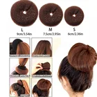 Модное коричневое кольцо для пучка, формирователь волос, Пончик, инструменты для укладки, Корейская Прическа