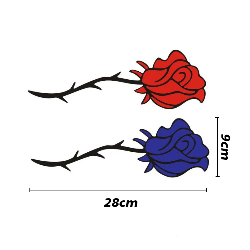 

BEMOST 2 Colors Car Styling Fashion Rose Flowers Car Stickers Vinyl Waterproof Car-Covers Decals Free Shipping 28*9cm