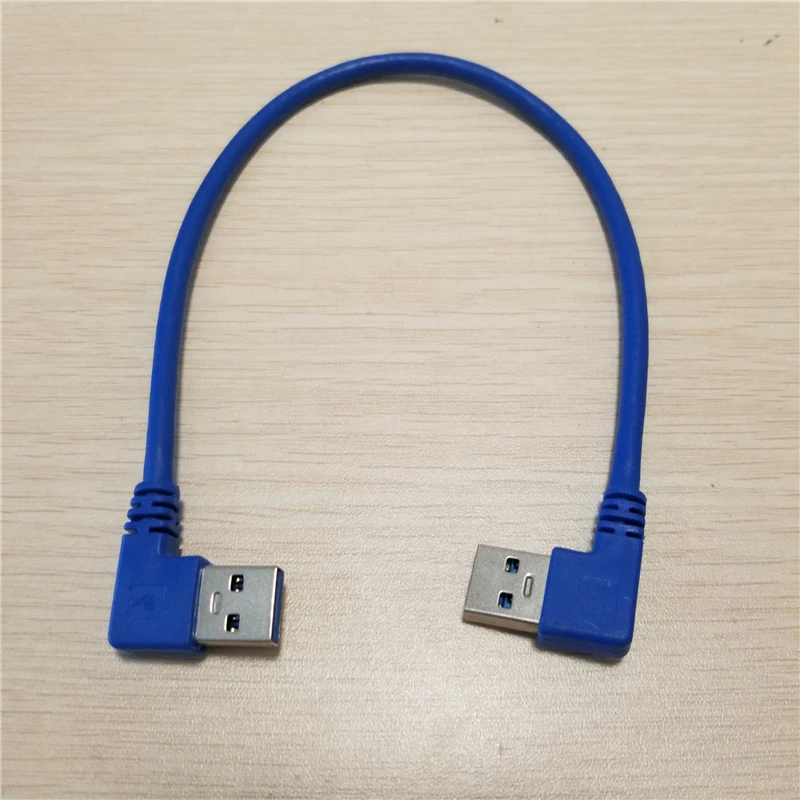 

USB3.0 Data Cable 90 Degree Left Angle to Right angled USB 3.0 A male cable 30cm