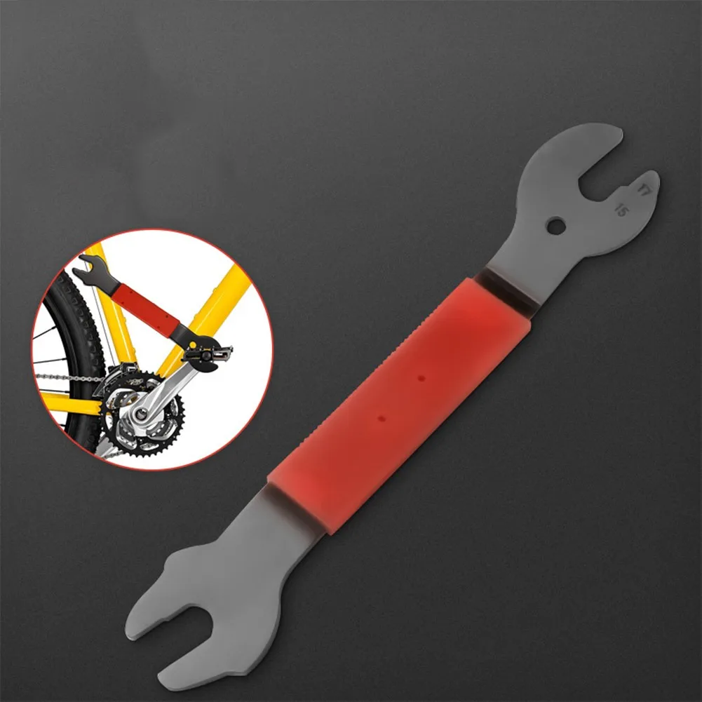 

Bicycle Head Open End Axle Hub Cone Wrench 1PC Steel Repair Spanner Bike Tools For 15/16/17mm Mountain Bike Accesories