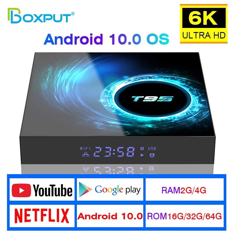 ТВ приставка T95 Android 10 0 Netflix Youtube HD 6K Allwinner H616 чипсет Tv Box Air Mouse Remote Smart TV