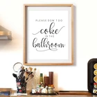 Кухня знак печать плакат женщина подарок, не делать Кокс в ванной смешная художественная стена с цитатой холст живопись Кухня Декор