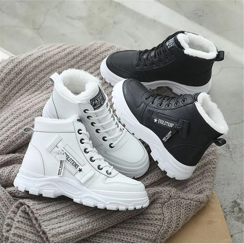 Женские теплые ботинки Уличная зимняя плюшевая Повседневная обувь зимние zapotos