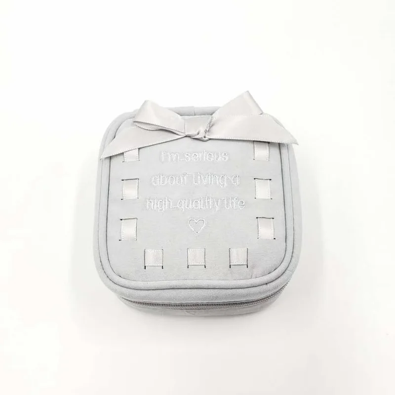 

Jewelry Box Travel Cosmetic Storage Box Ring Necklaces Organizer Box Lady Case Portable Jewelry Organizer Pouch Makeup Bag