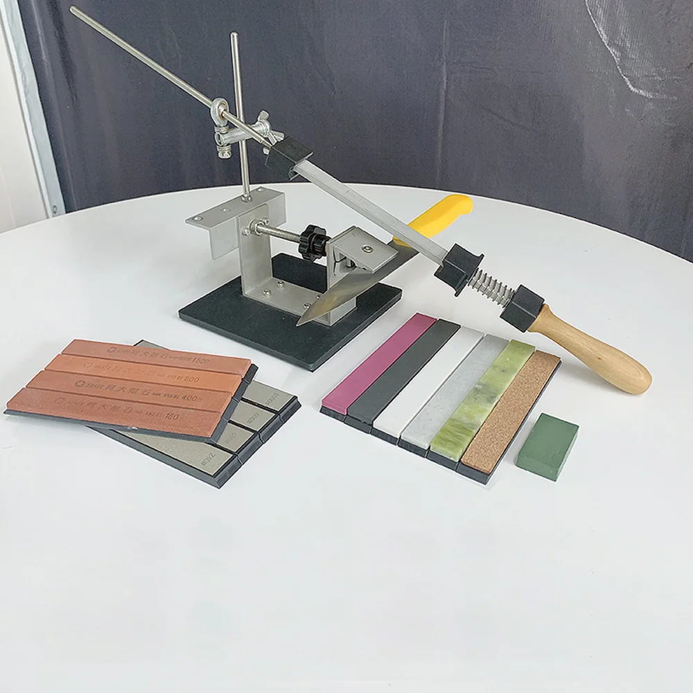 

kitchen knife sharpener whetstone diamond set sharpening tools Multifunction Fixed angle sharpener apex edge blade ruby bar set