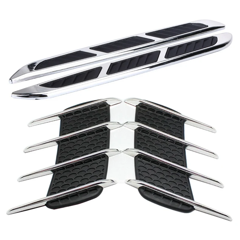 

1Pair New Car Engine Hood Air Outlet Flow Vent Sticker Fender Bumper Intake Cover Grill Sticker Car Styling Auto Decoration