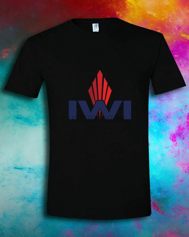 Логотип NEU оружием из Израиля отрасли IWI оружие пистолет военное футболка S M L- |