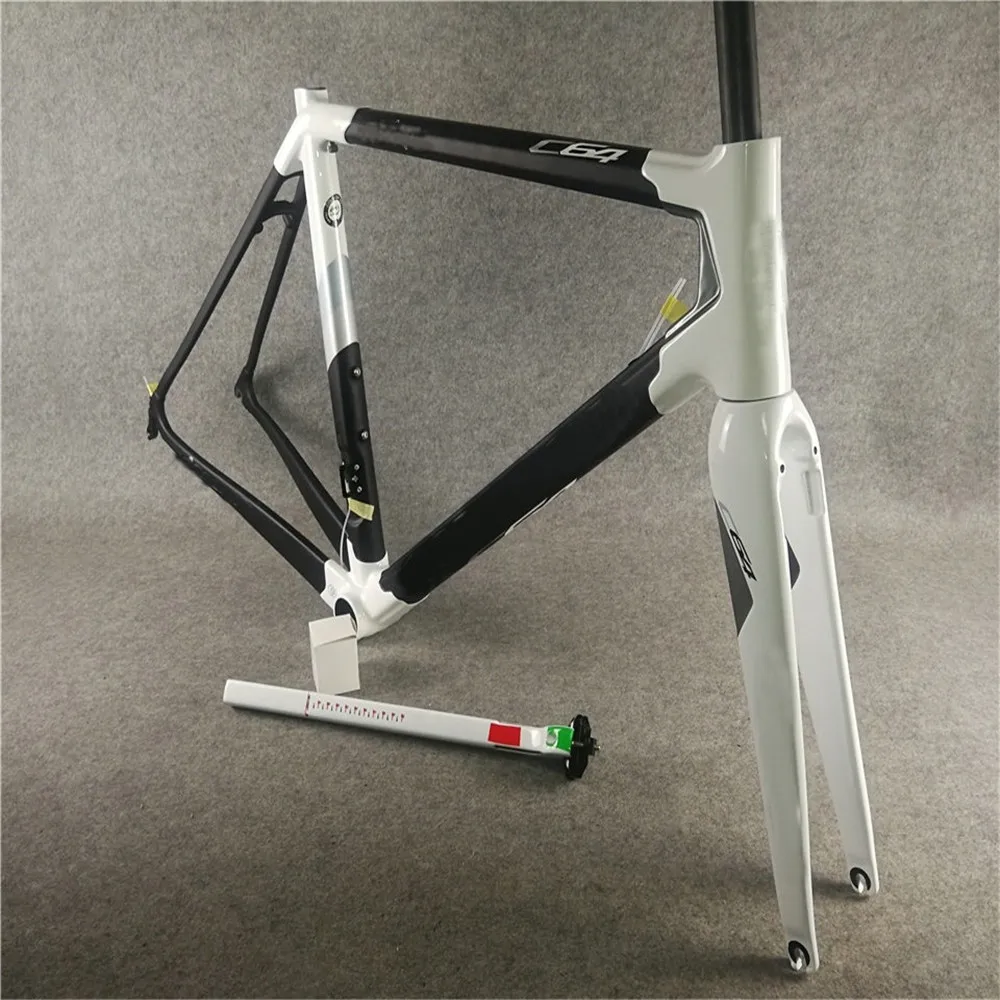 

30 Colors Customize Color Logo C64 Road Carbon Bike Frames Gloss White Italia (PKWH)