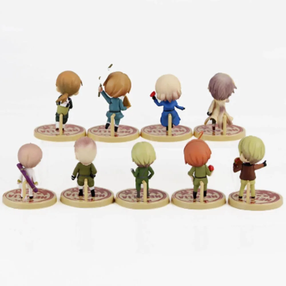 

9Pcs/Set 5-6cm Anime Axis Powers Hetalia PVC Action Figure Toy Collection Model Doll Birthday Gift for Kids