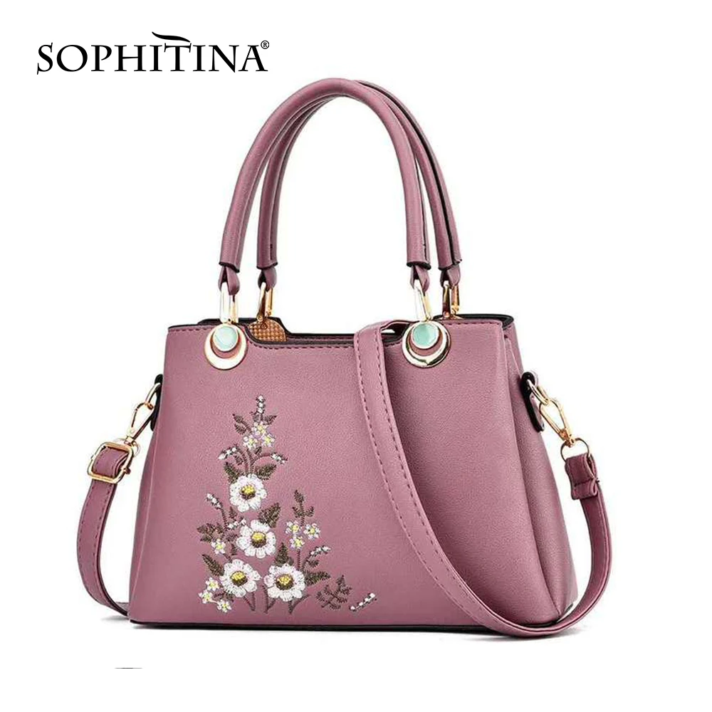 Женская сумка SOPHITINA Элегантная удобная уличная сумочка в стиле ретро с вышивкой
