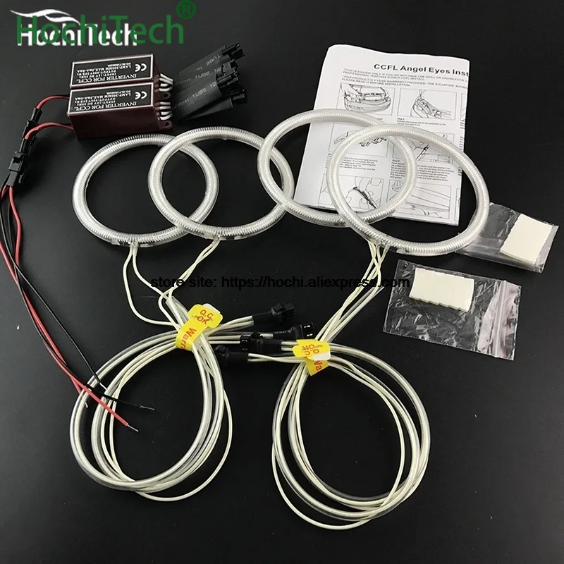 Для Land Rover Freelander 2 L359 2007 2012 4 шт. белый головной светильник гало кольца с холодным