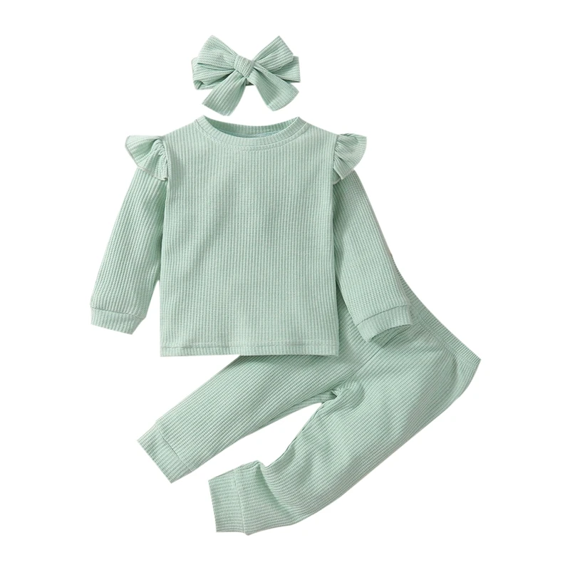 

Kids Clothes Girls Casual Three-piece Clothes Set Pullover Pants and Headdress Autumn Tracksuit For Children Outerwear