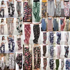 2XL, больше цветов, весна-лето, повседневные женские брюки, свободная талия, шнуровка, прямые брюки с принтом, Длинные бандажные женские брюки