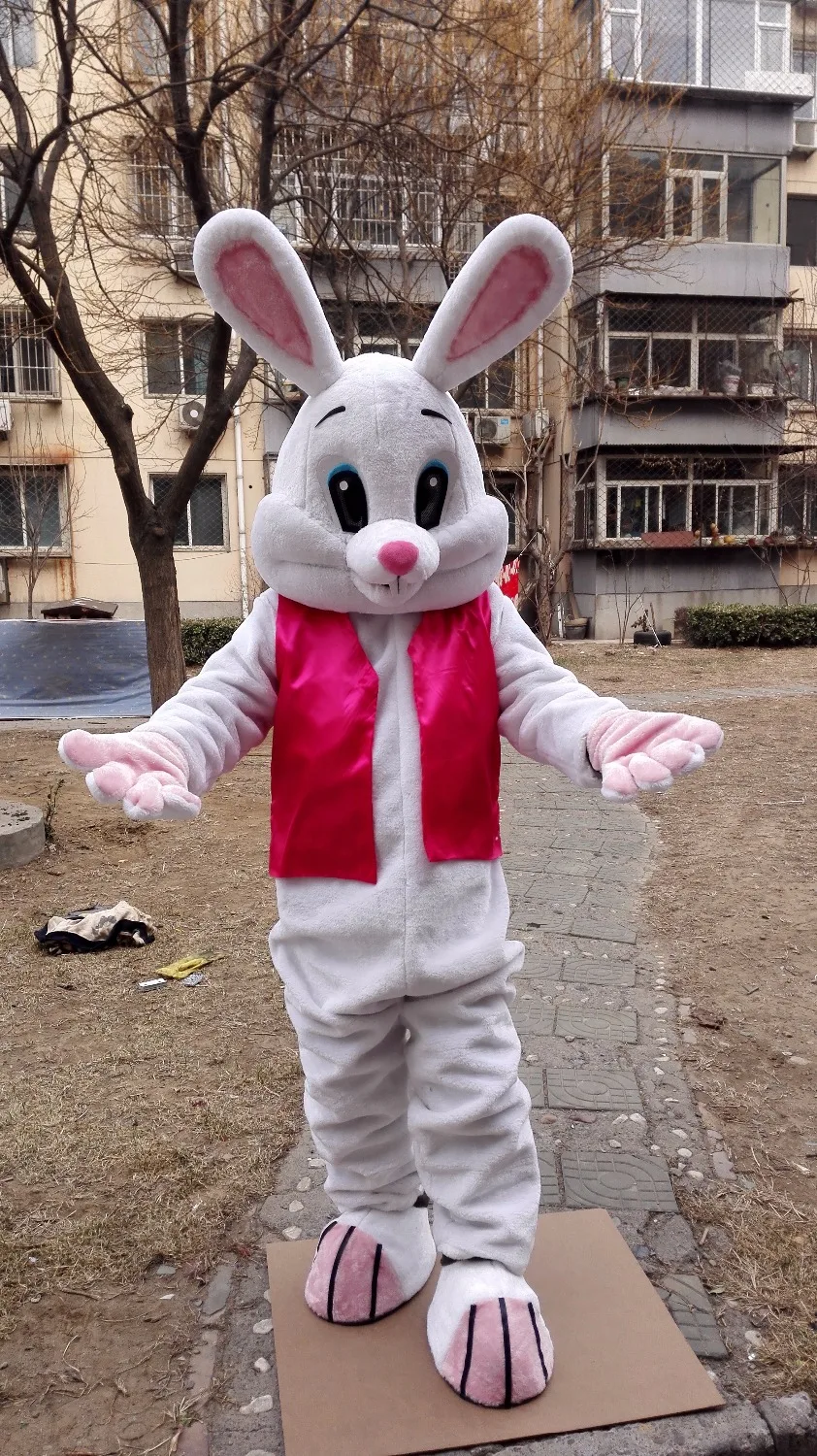Пасхальный костюм-талисман в виде кролика пушистые костюмы для косплея вечерние